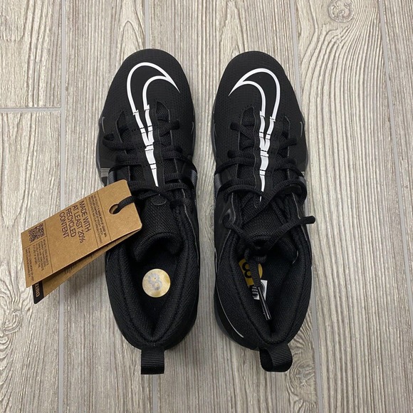 Nike Alpha Menace 3 Shark Football Cleats Men’s 8 Black CV0582-010 New - Picture 7 of 8